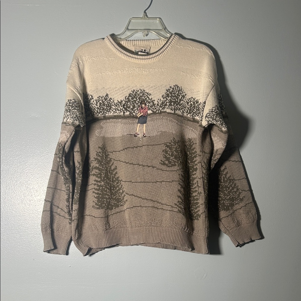 Vintage Northern Reflections Scenic Crewneck Sweater Golf